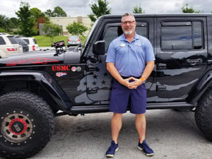Sean Morgan with his dream car, a 2016 Jeep Rubicon