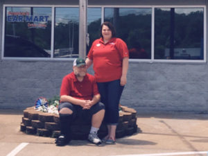 General Manager Tracey Bruce and her husband