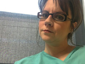 Kristina Carpenter during cancer treatment.