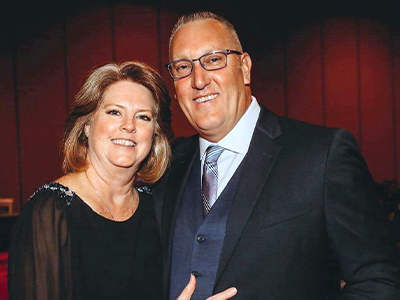 Brian McFarland with his wife, Cindy, at the Bill Fleeman Gentlemen of Distinction Gala